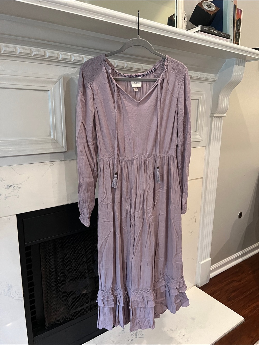 Knox Rose Lavender Long Sleeve Midi Dress